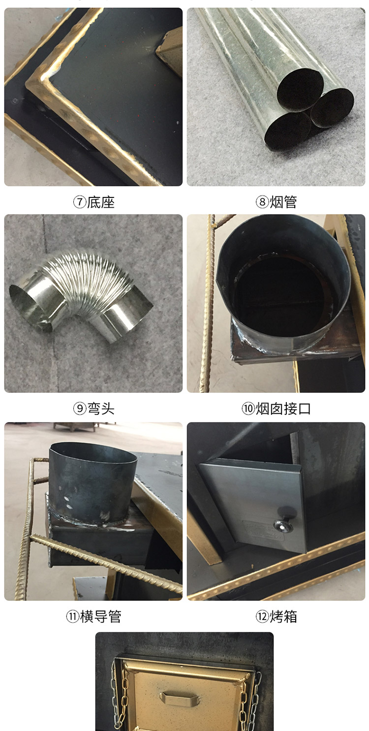 0.8米三鍋位三加料口帶烤箱藏爐 — 多功能家用取暖藏爐【爐具】焱森爐業