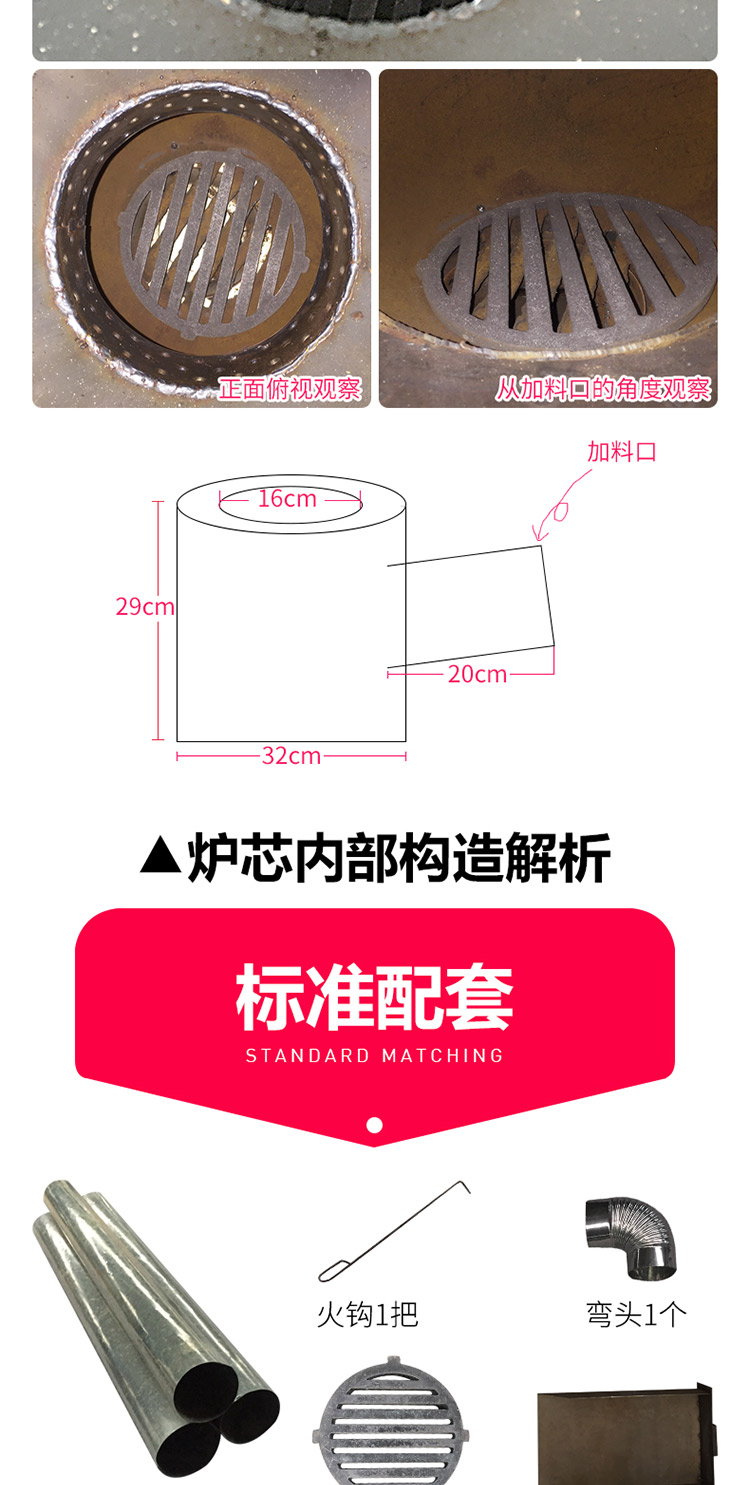 1.2米三鍋位帶烤箱中號藏爐 — 多功能家用取暖藏爐【爐具】焱森爐業